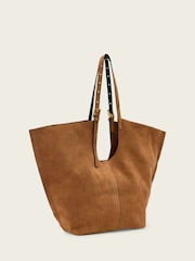 AllSaints Brown Ara Suede E/W Tote - Image 4 of 7