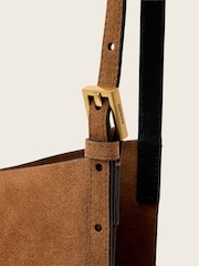 AllSaints Brown Ara Suede E/W Tote - Image 5 of 7