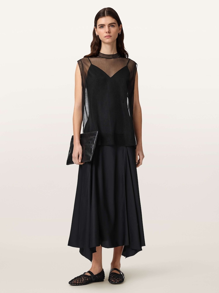 AllSaints Black Ava Dress - Image 1 of 6