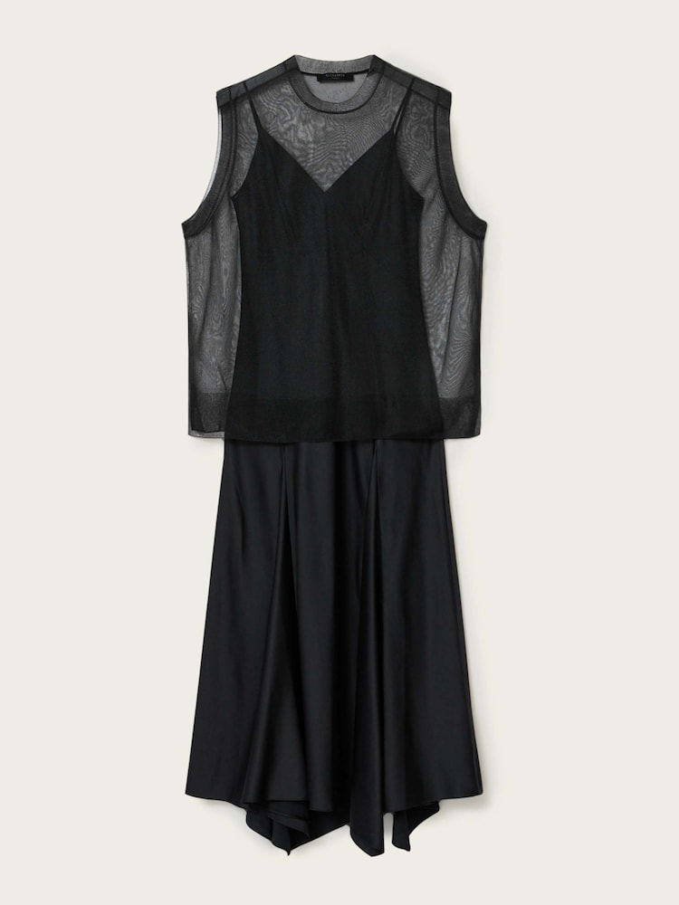 AllSaints Black Ava Dress - Image 6 of 6