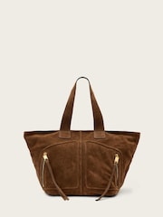 AllSaints Brown Jean Rey Suede Tote - Image 1 of 7