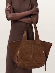AllSaints Brown Jean Rey Suede Tote - Image 2 of 7