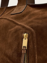 AllSaints Brown Jean Rey Suede Tote - Image 5 of 7