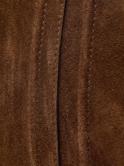 AllSaints Brown Jean Rey Suede Tote - Image 6 of 7