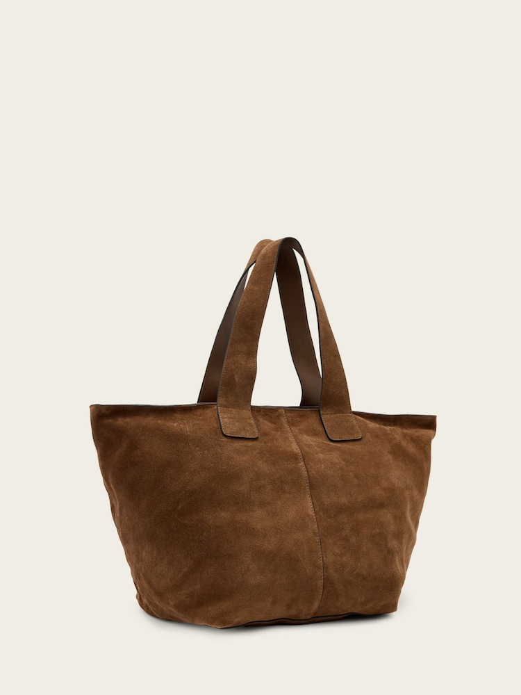 AllSaints Brown Jean Rey Suede Tote - Image 7 of 7