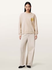 AllSaints Cream Sun City Etta Sweatshirt - Image 4 of 9