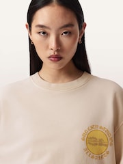 AllSaints Cream Sun City Etta Sweatshirt - Image 5 of 9