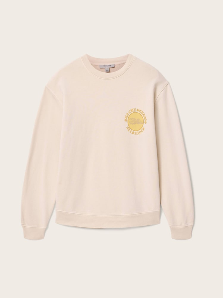 AllSaints Cream Sun City Etta Sweatshirt - Image 9 of 9 AllSaints Cream Sun City Etta Sweatshirt - Image 9 of 9