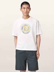 AllSaints White Spun Out Short Sleeve Crew Neck T-Shirt - Image 1 of 2