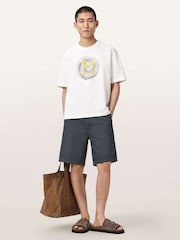 AllSaints White Spun Out Short Sleeve Crew Neck T-Shirt - Image 2 of 2