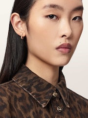 AllSaints Brown Nancy Denim Shirt - Image 5 of 8