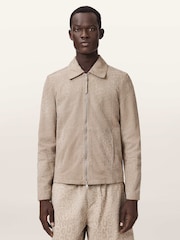 AllSaints Brown Hockley Suede Jacket - Image 1 of 6