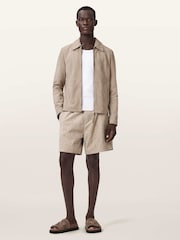AllSaints Brown Hockley Suede Jacket - Image 2 of 6
