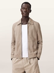 AllSaints Brown Hockley Suede Jacket - Image 3 of 6