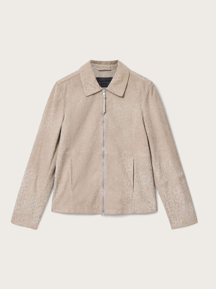 AllSaints Brown Hockley Suede Jacket - Image 6 of 6 AllSaints Brown Hockley Suede Jacket - Image 6 of 6