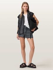 AllSaints Black Tyler Shorts - Image 3 of 7