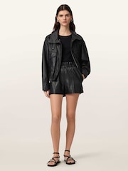 AllSaints Black Fran Shorts - Image 5 of 7