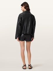 AllSaints Black Fran Shorts - Image 6 of 7