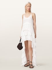 AllSaints White Cavarly Crepe Dress - Image 2 of 6