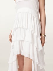 AllSaints White Cavarly Crepe Dress - Image 3 of 6