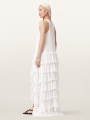 AllSaints White Cavarly Crepe Dress - Image 5 of 6