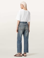 AllSaints Blue Ida Terry Trousers - Image 6 of 7