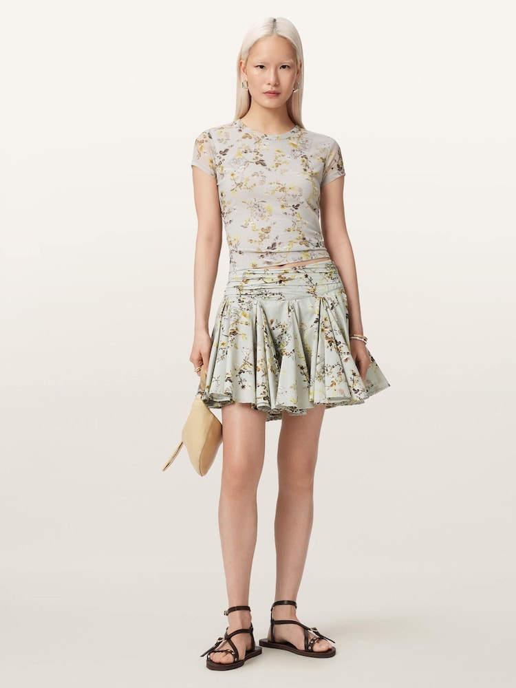 AllSaints Green Tulip Skirt - Image 1 of 6 AllSaints Green Tulip Skirt - Image 1 of 6