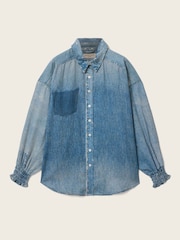 AllSaints Blue Charli Shirt - Image 7 of 7