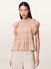 AllSaints Pink Harriet Top - Image 1 of 6