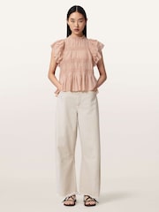 AllSaints Pink Harriet Top - Image 2 of 6