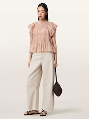 AllSaints Pink Harriet Top - Image 5 of 6