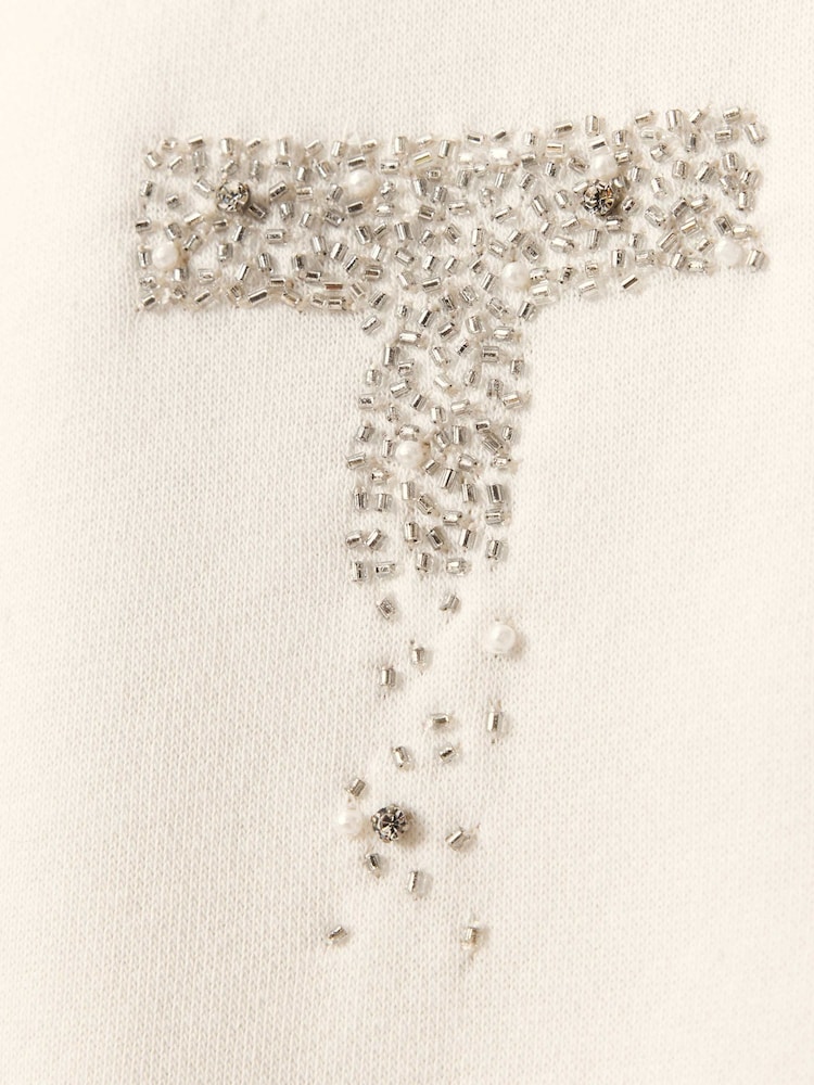 AllSaints White Stacks Separo Sweatshirt - Image 8 of 8