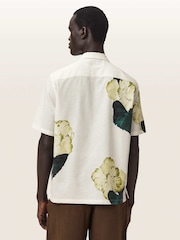 AllSaints Cream Nouvelle Short Sleeve Shirt - Image 2 of 7