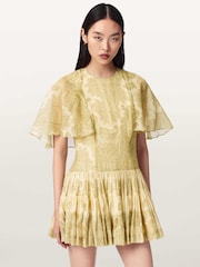 AllSaints Green Yanna Dress - Image 1 of 6