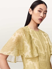 AllSaints Green Yanna Dress - Image 3 of 6