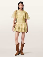 AllSaints Green Yanna Dress - Image 5 of 6