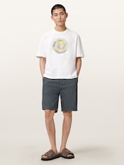 AllSaints Grey Corbett Short - Image 2 of 7