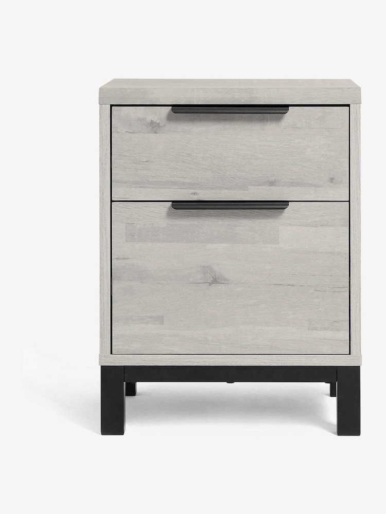 Grey Bronx Oak Effect Side Table - Image 2 of 7