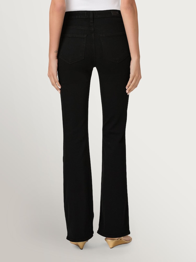 Paige Black Shadow High Rise Laurel Canyon Jeans 32 inch - Image 2 of 6 Paige Black Shadow High Rise Laurel Canyon Jeans 32 inch - Image 2 of 6
