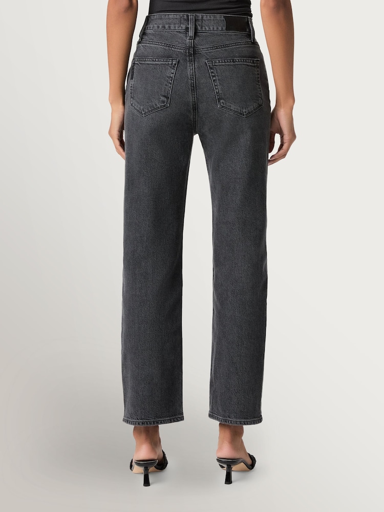 Paige Skyline Fog Stevie Ankle High Rise Cropped Straight Leg Jeans - Image 2 of 6 Paige Skyline Fog Stevie Ankle High Rise Cropped Straight Leg Jeans - Image 2 of 6