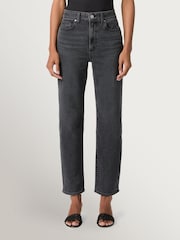 Paige Skyline Fog Stevie Ankle High Rise Cropped Straight Leg Jeans - Image 3 of 6