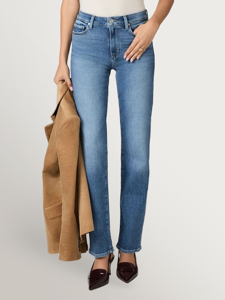 Paige Blue Mason 32" Mid Rise Straight Leg Jeans in Antica - Image 1 of 6