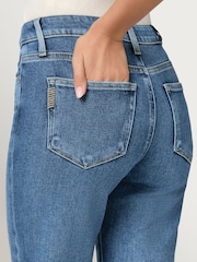 Paige Blue Mason 32" Mid Rise Straight Leg Jeans in Antica - Image 4 of 6