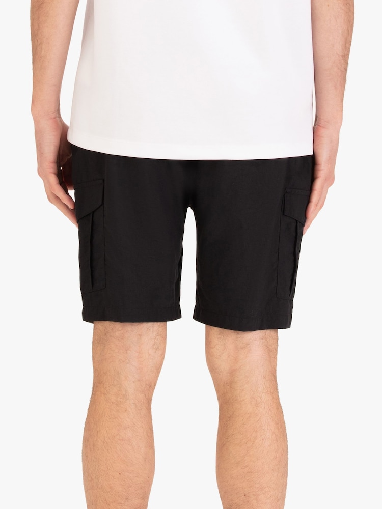 Luke 1977 Black Techshort Black Cargo Shorts - Image 2 of 7