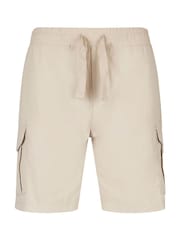 Luke 1977 Cream Techshort Stone Cargo Shorts - Image 4 of 7