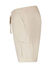 Luke 1977 Cream Techshort Stone Cargo Shorts - Image 6 of 7