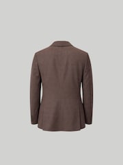 Harry Brown Brown Slim Fit Double Breasted Linen Blend Suit Jacket - Image 8 of 8