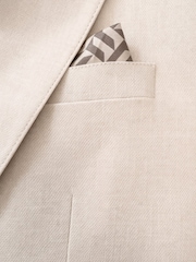 Harry Brown Natural Slim Fit Single Breasted Linen Blend Suit Jacket - Image 8 of 8