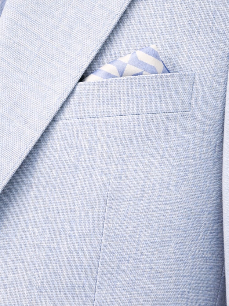 Harry Brown Blue Slim Fit Single Breasted Linen Blend Suit Jacket - Image 8 of 8 Harry Brown Blue Slim Fit Single Breasted Linen Blend Suit Jacket - Image 8 of 8