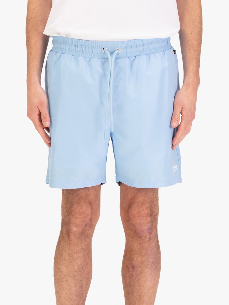 Luke 1977 Blue Luke 1977 Stately Sky Blue Swimshorts - Image 1 of 6 Luke 1977 Blue Luke 1977 Stately Sky Blue Swimshorts - Image 1 of 6